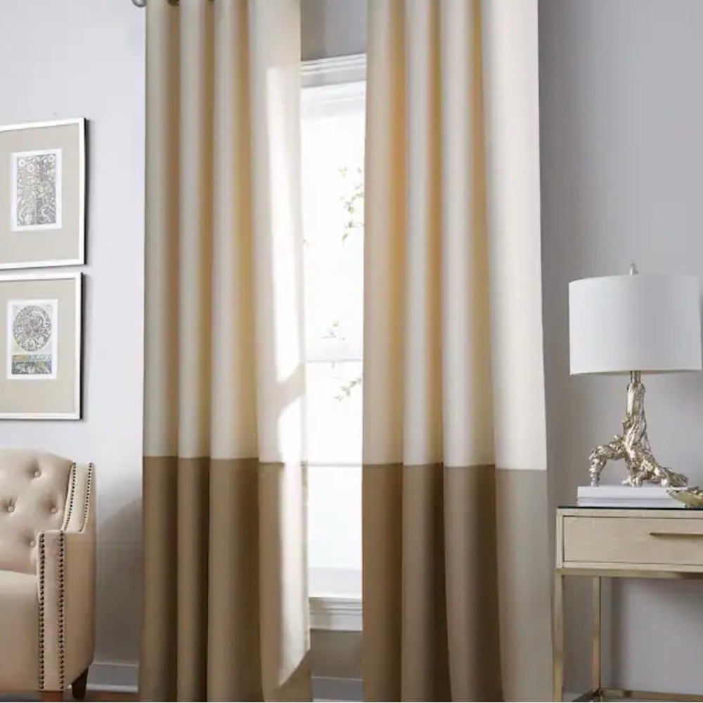 Pottery Barn Two-Tone Curtain Panels